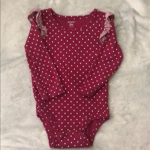 Baby girl onesie with ruffles sleeves